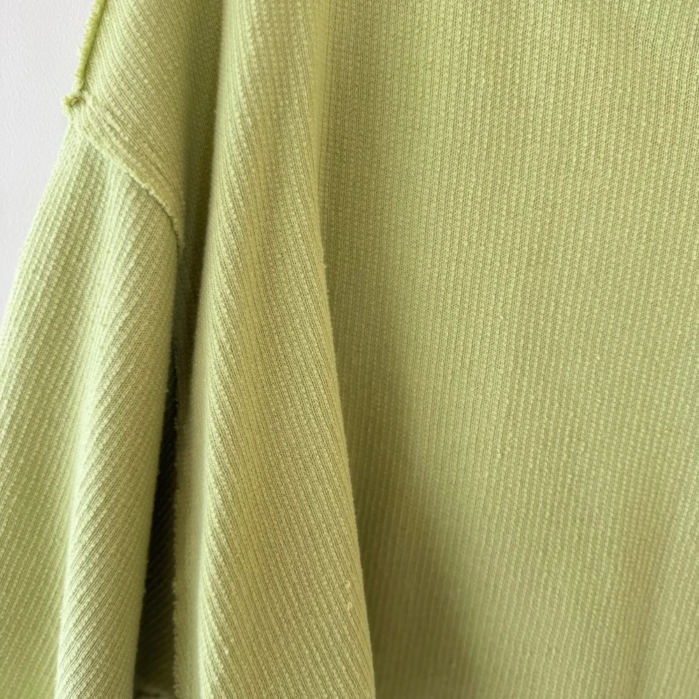 Free People We The Free Relaxed Short Sleeve Crop Top Light Green Womens XS